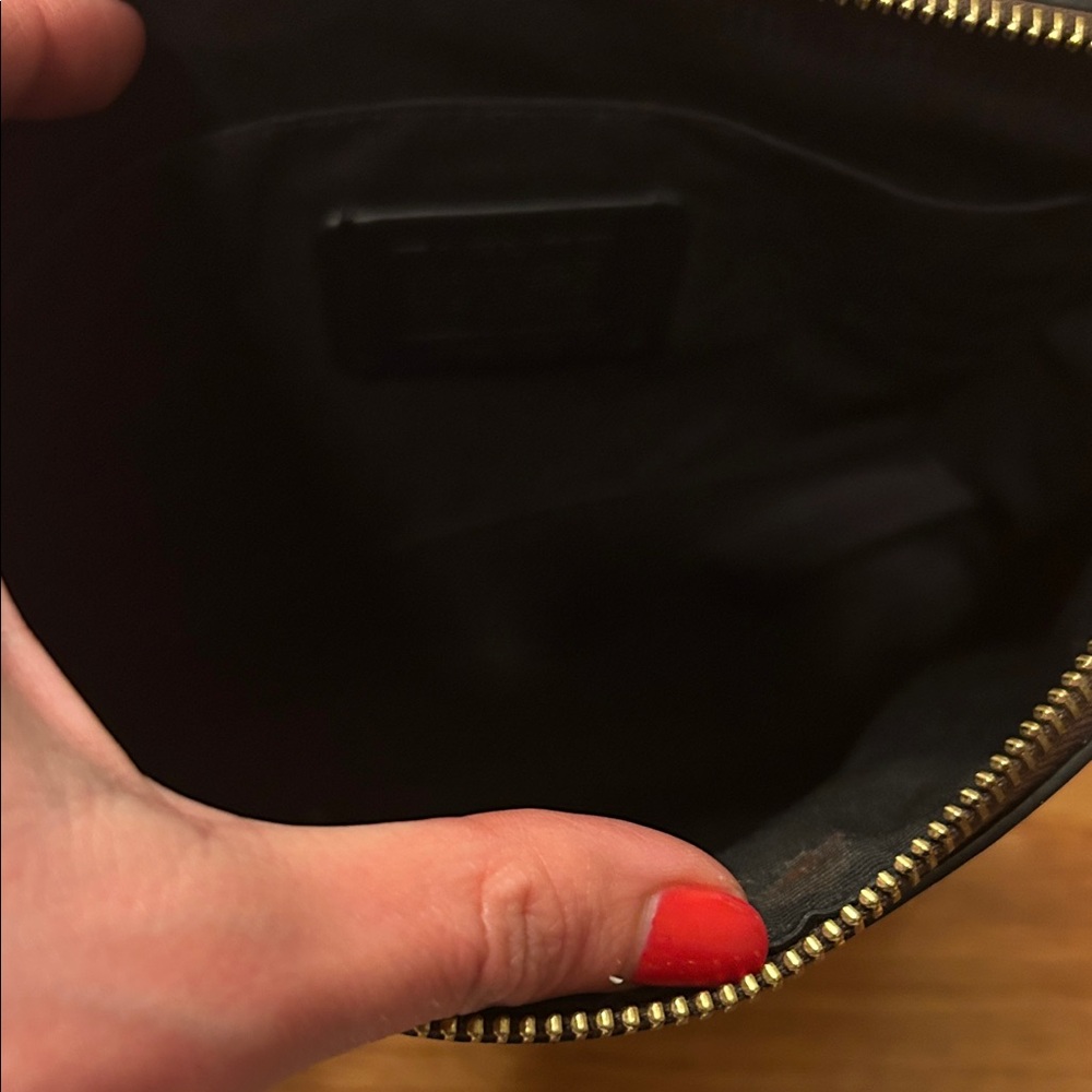 Coach Signature Brown Black Gold Accents Rowan File Shoulder Bag - Picture 9 of 10